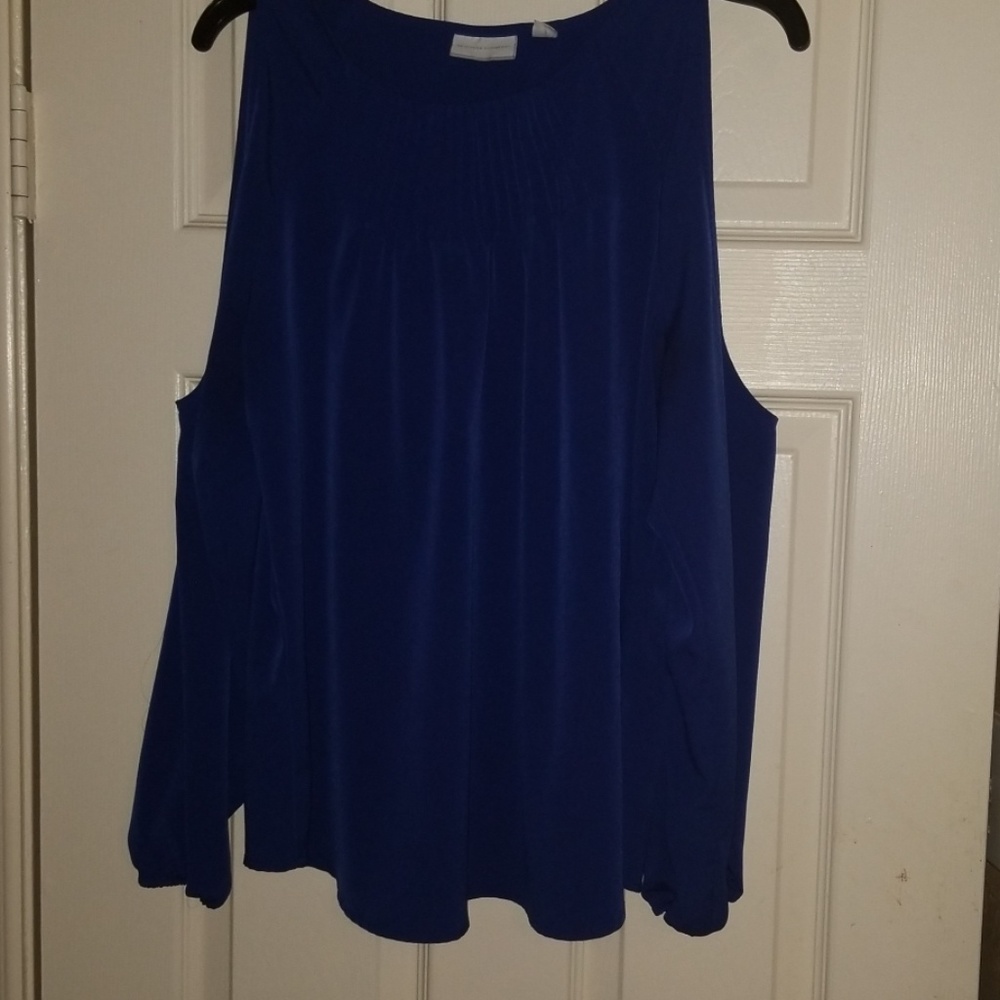 Royal Blue of shoulders Blouse
